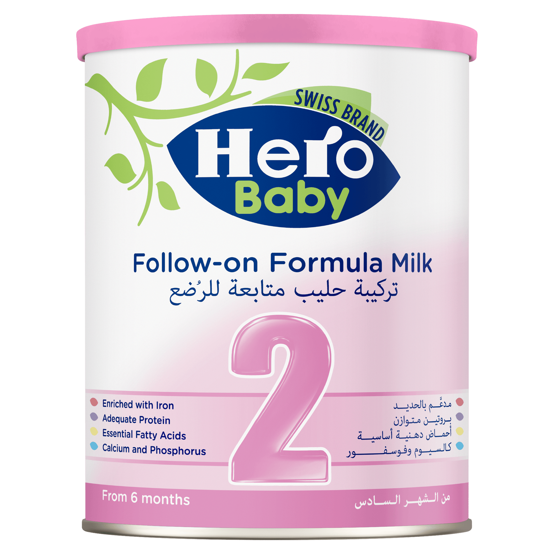 Hero Baby Follow-On Formula Milk Stage 2 400g - لبن هيرو بيبي تركيبة حليب متابعة الرضع مرحلة 2 400جم