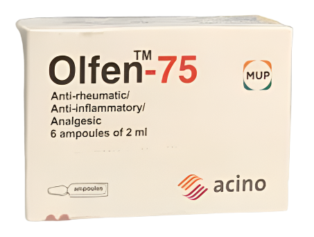 Olfen 75mg/2ml 6 ampoules I.M. Injection - أولفين 75 ملجم/2 مل 6 أمبولات حقن عضل