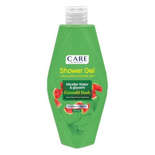 Care & More Shower Gel  Watermelon & Aloevera  500 Ml  - كير اند مور  جل الاستحمام البطيخ والصبار  500 مل