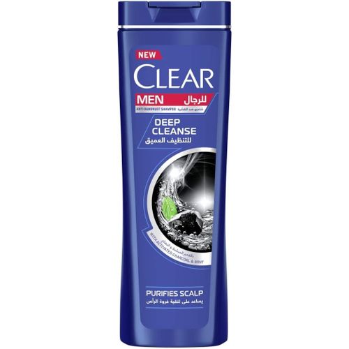 CLEAR MEN Shampoo Deep Cleanse 180ML - كلير شامبو ضد القشرة للتنظيف العميق للشعر بخلاصة الفحم النشط والنعناع 180 مل