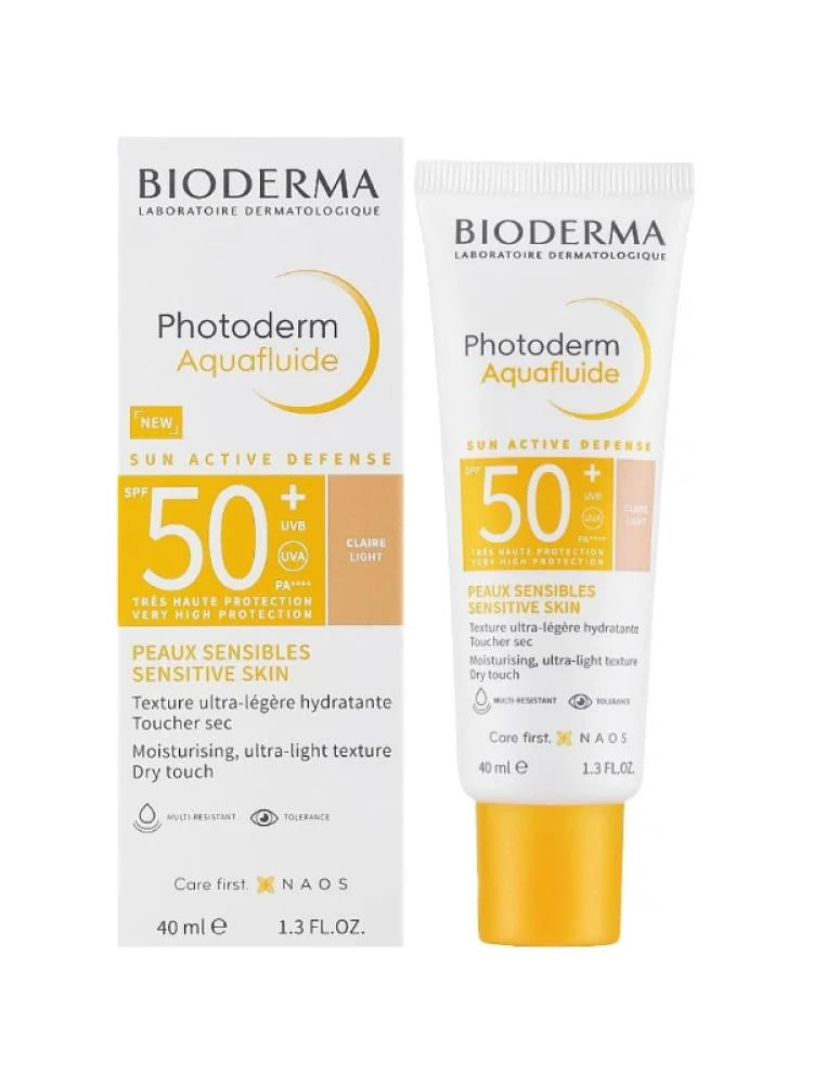 Bioderma Photoderm Aquafluide SPF50+ Light 40ml - بيوديرما فوتوديرم اكوافلويد مع لون خفيف 40 مل
