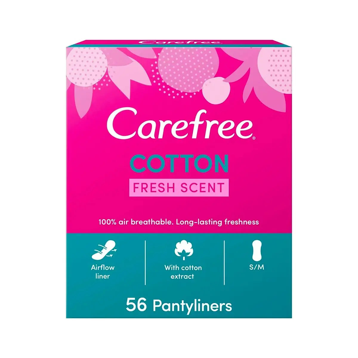 Carefree Cotton Pads with Fresh Scent 56 pads - كيرفري فوط قطنية برائحة منعشة 56 فوطة