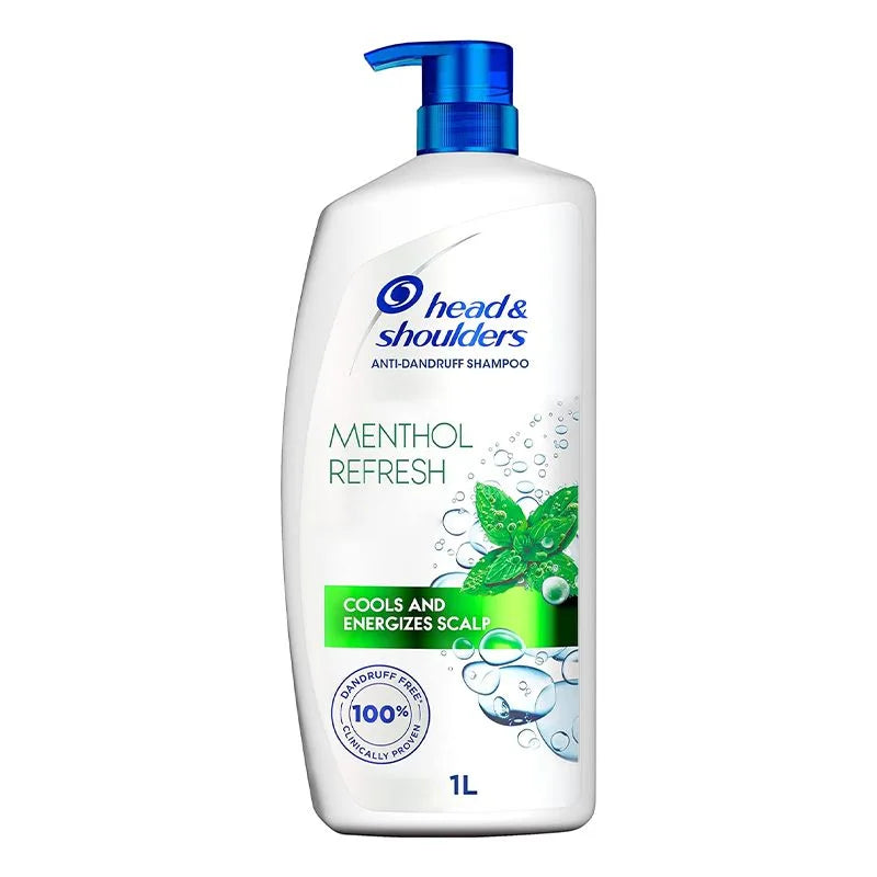 Head & Shoulders Menthol Refresh Anti-Dandruff Shampoo 1000ML - هيد اند شولدرز شامبو ضد القشرة نعناع منعش  1لتر