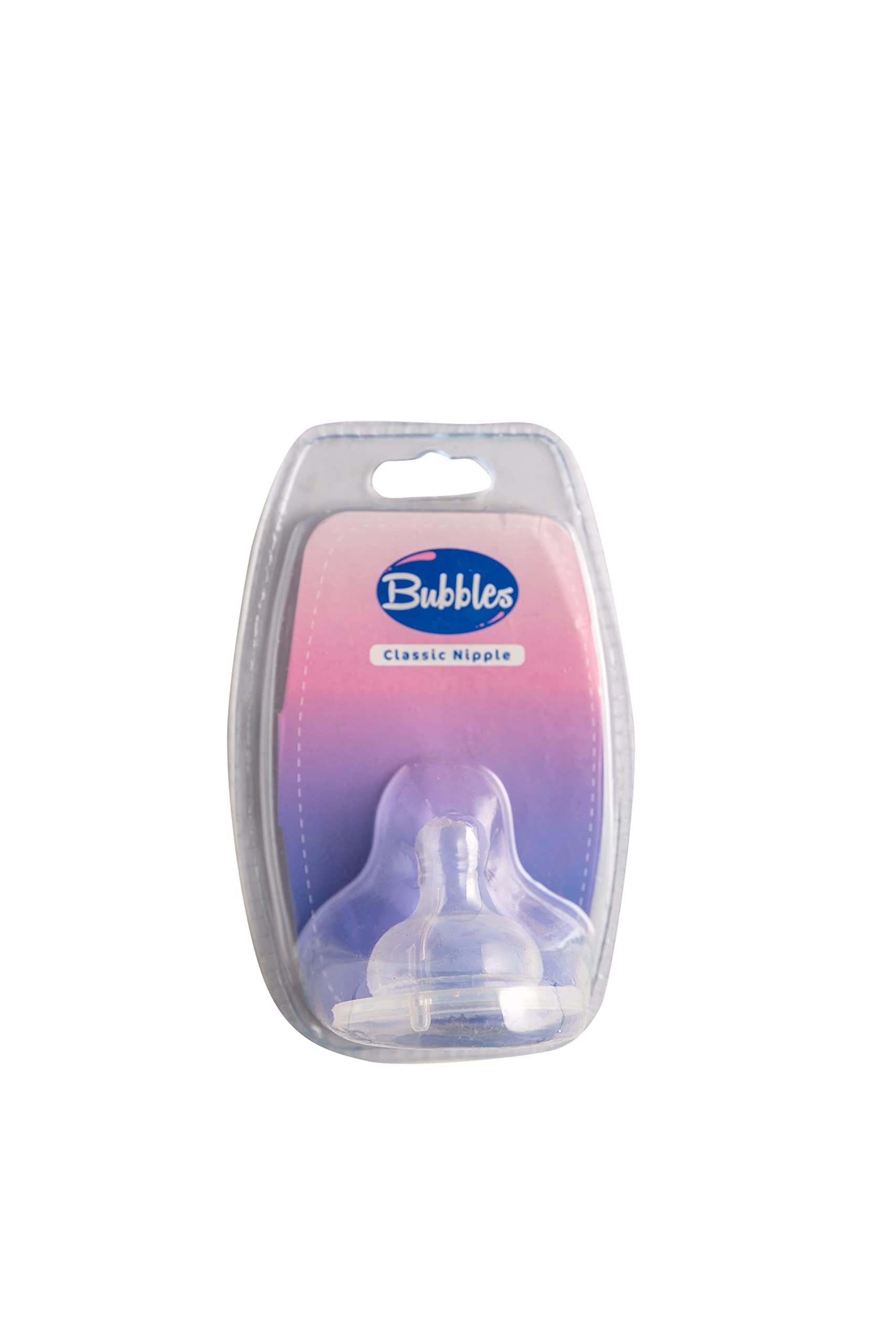 Bubbles classic nipple 1 m - حلمة فقاعات كلاسيكية مقاس 1 شهر