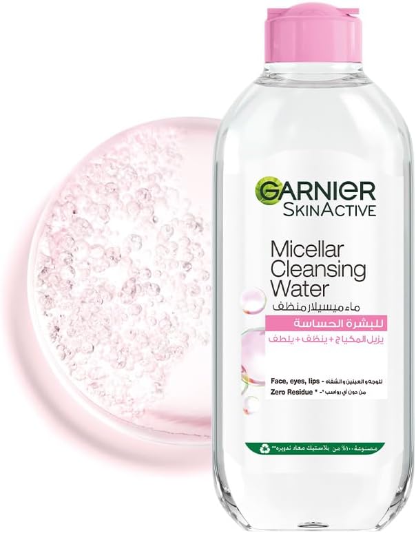 Garnier Micellar Water Face Cleanser & Daily Make-up Remover 400ml - غارنييه - ماء ميسيلار منظف يزيل المكياج 400 مل