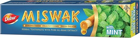Dabur Miswak Mint Toothpaste (120g)+20g Free - معجون أسنان دابر مسواك بالنعناع (120جم)+20جم مجاناً