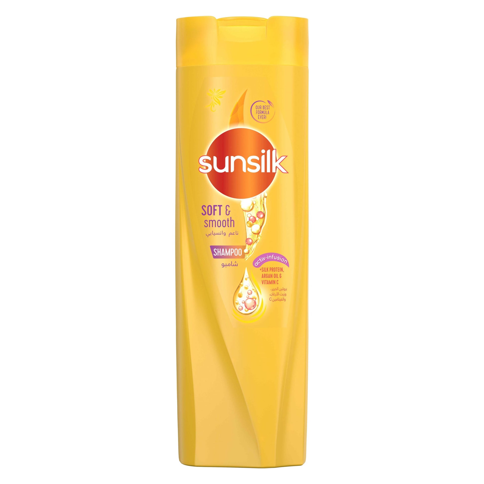 Sunsilk Shampoo Soft & Smooth 180ML - صانسيلك شامبو لشعر ناعم وانسيابي 180 مل
