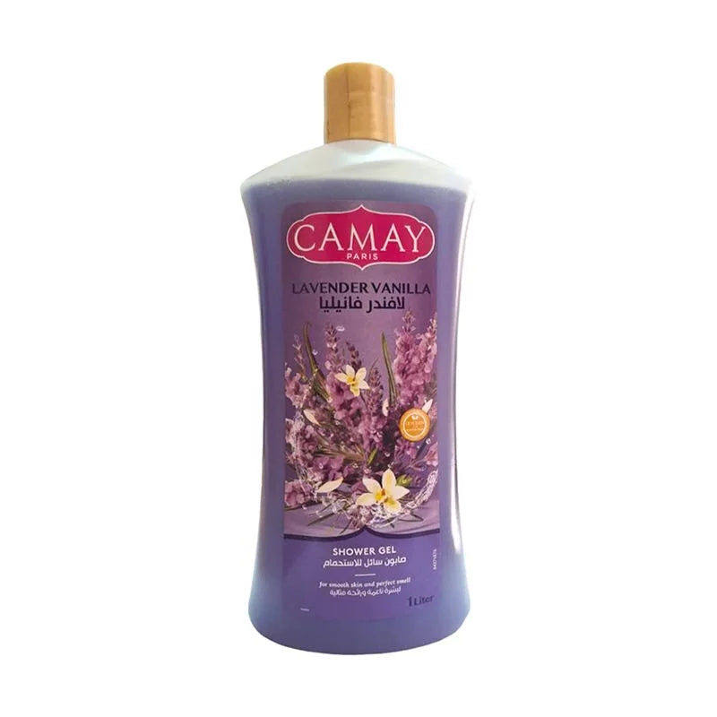 Camay Lavender Vanilla Shower Gel 1L - كامي  جل الاستحمام لافندر فانيليا  1لتر
