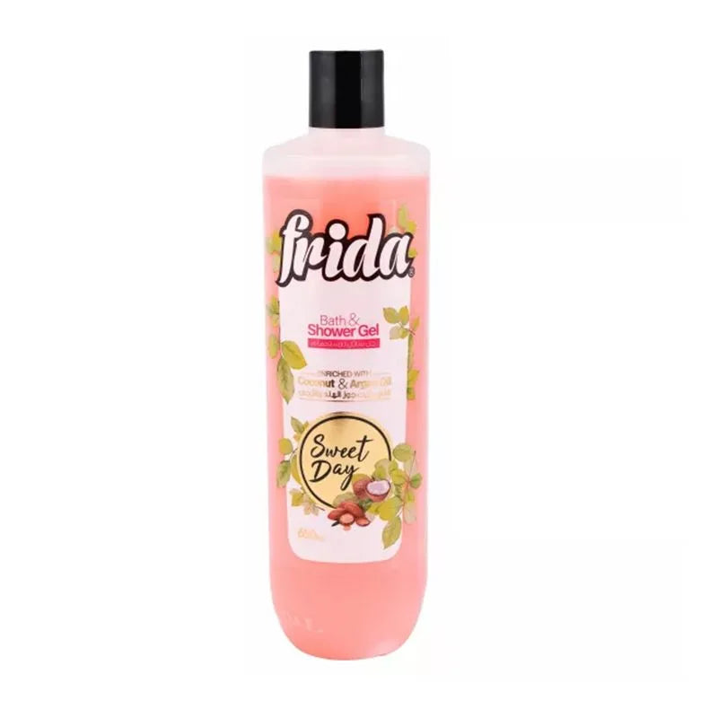 Frida Sweet Day Shower Gel 650ml -فريدا شاور جل سويت داي بزيت جوز الهند والارجان 650 مل