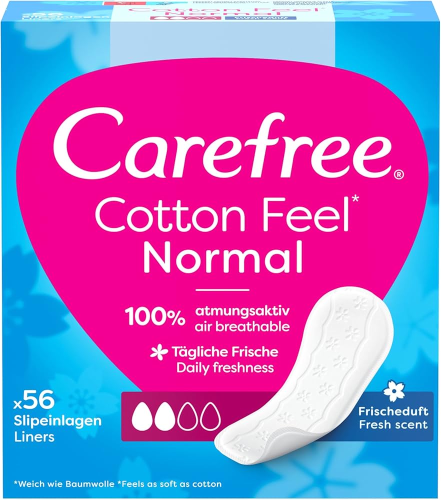 Carefree Normal Cotton Unscented Pads 56 pads - كيرفري فوط يومية قطن عادية غير معطر 56 فوطة