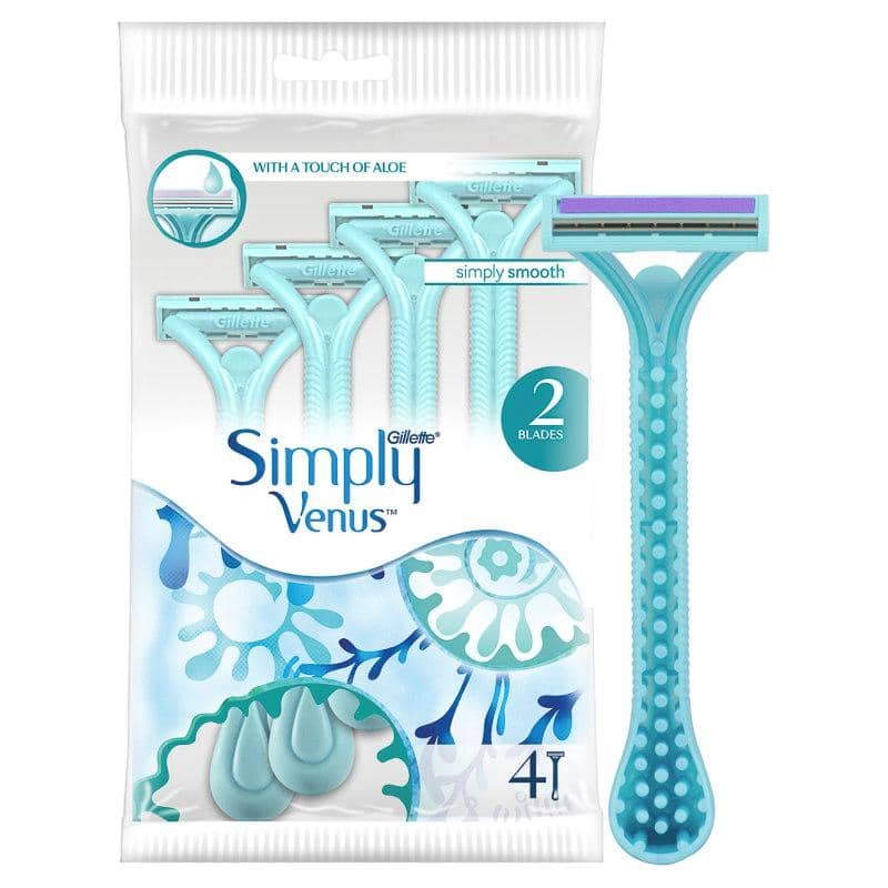 Gillette Simply Venus 4 Pack Razor - ماكينة حلاقة جيليت سيمبلي فينوس 4 قطع