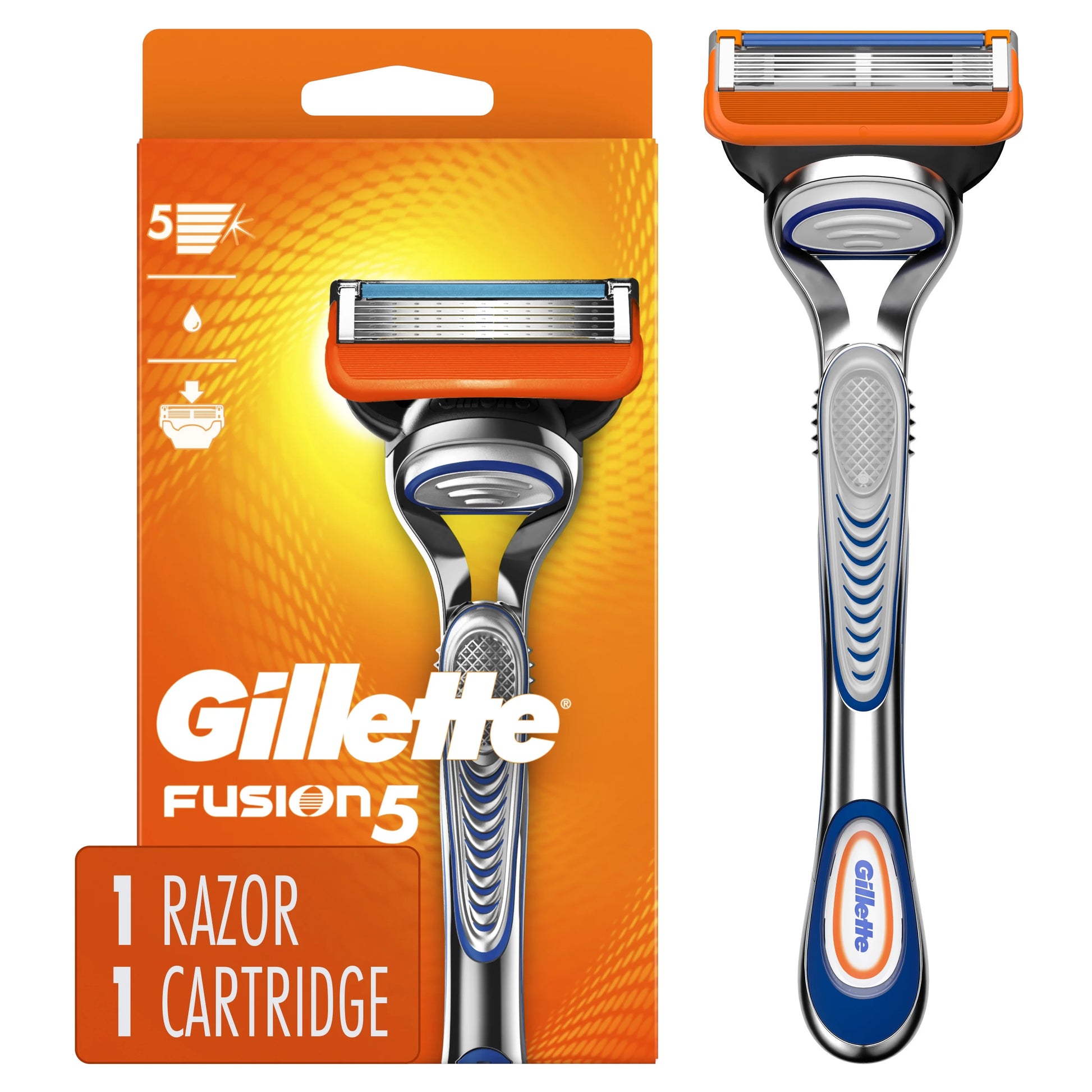 Gillette Fusion 5 Blades Razor +1 Cartridges - ماكينة حلاقة جيليت فيوجن 5 شفرات +1 خرطوشة