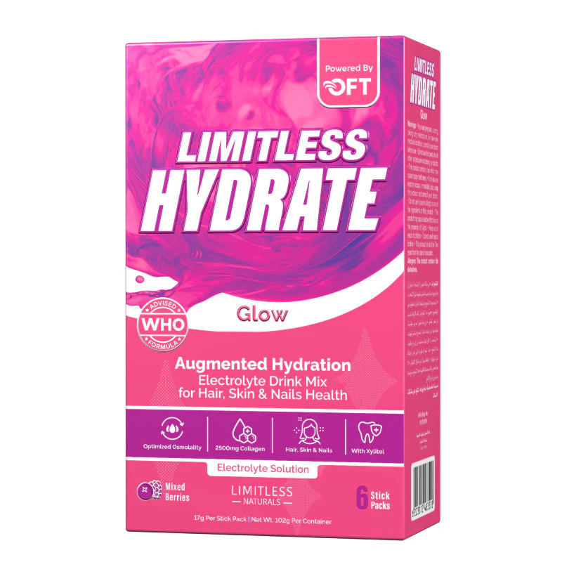 Limitless Hydrate Glow 6 Packs - ليمتليس هيدريت جلو 6 أكياس