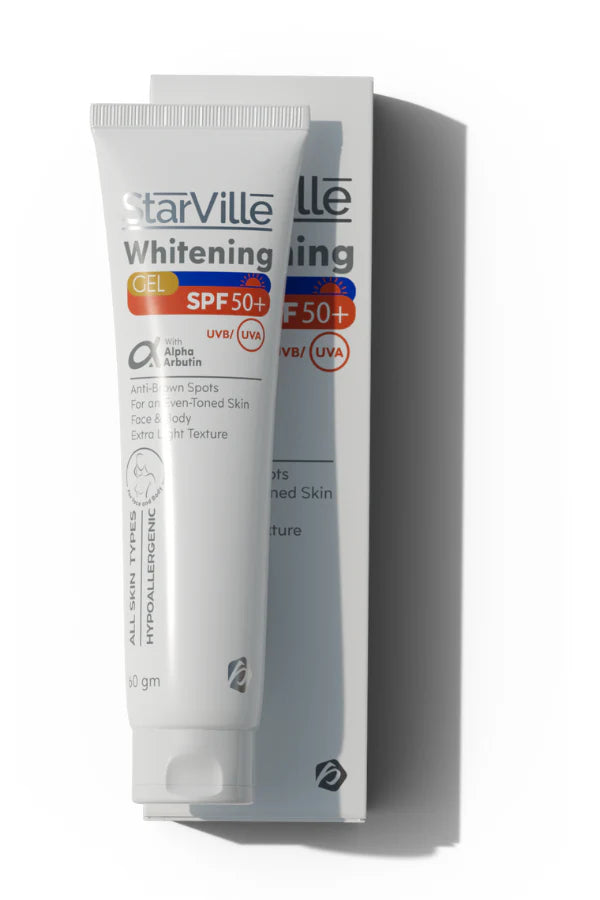 StarVille Whitening Gel SPF 50 60gm - ستارفيل جل تفتيح بعامل حماية 50 60 جم