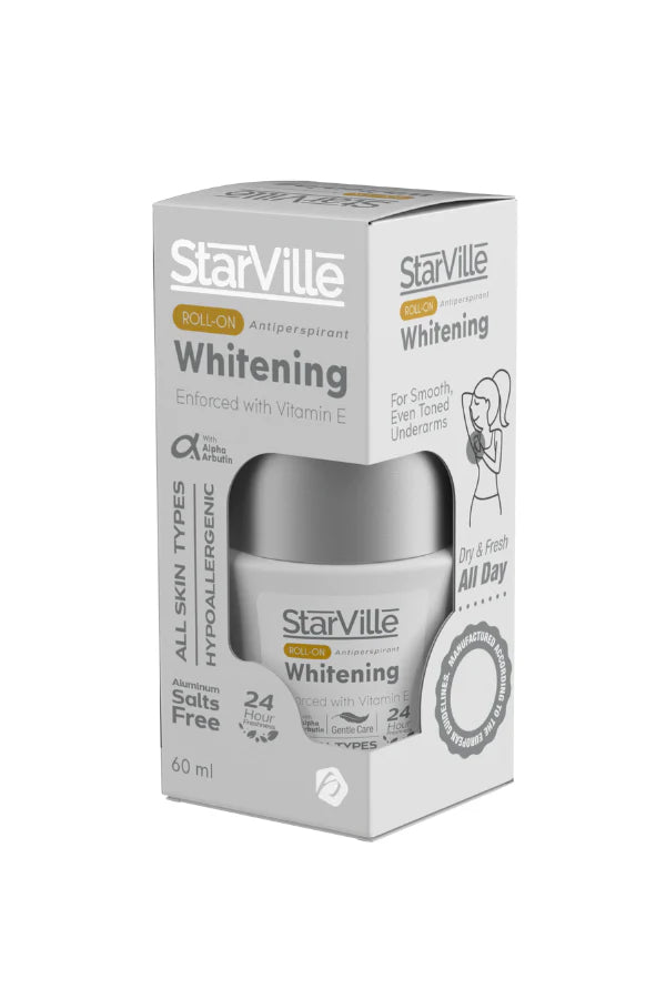 Starville Whitening Roll On Lavender Scent 60 ml - ستارفيل رول اون تفتيح و مزيل العرق برائحة اللافندر