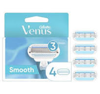 Gillette Venus Refill Razor Blade Smooth Cartridges 4 pcs - جيليت فينوس شفرات حلاقة قطع غيار ناعمة 4 شفرات
