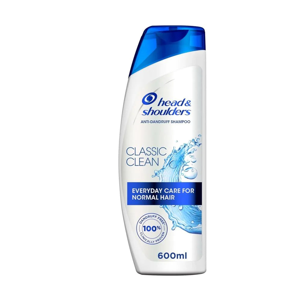 Head & Shoulders Classic Anti Dandruff Shampoo 600 ml - هيد اند شولدرز شامبو ضد القشرة نظيف وأنيق 600مل