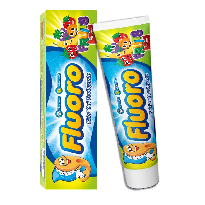 Fluoro Kids Tooth Paste Fruits 50g - فلورو معجون اسنان للاطفال بالفواكه 50جم